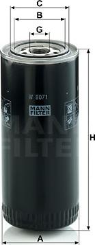 Mann-Filter W 9071 - Масляный фильтр autospares.lv