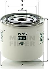 Mann-Filter W 917 - Масляный фильтр autospares.lv