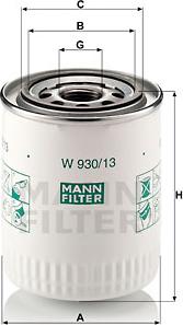 Mann-Filter W 930/13 - Масляный фильтр autospares.lv