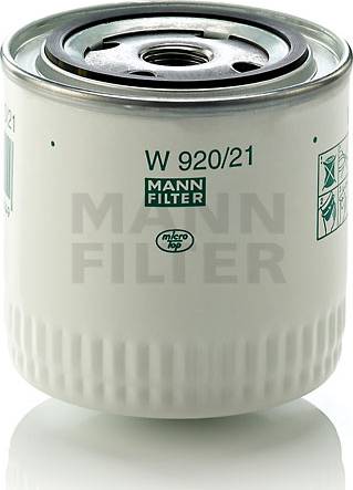 Mann-Filter W 920/21 (10) - Масляный фильтр autospares.lv