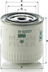 Mann-Filter W 920/21 - Масляный фильтр autospares.lv