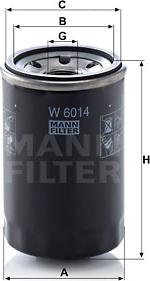 Mann-Filter W 6014 - Масляный фильтр autospares.lv