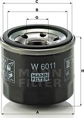 Mann-Filter W 6011 - Масляный фильтр autospares.lv