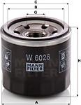 Mann-Filter W 6026 - Масляный фильтр autospares.lv