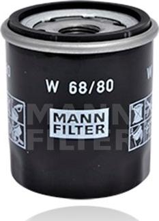 Mann-Filter W 68/80 - Масляный фильтр autospares.lv