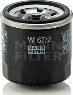 Mann-Filter W 67/81 - Масляный фильтр autospares.lv