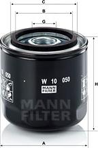 Mann-Filter W 10 050 - Масляный фильтр autospares.lv