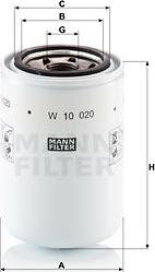 Mann-Filter W 10 020 - Масляный фильтр autospares.lv