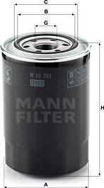 Mann-Filter W 10 703 - Масляный фильтр autospares.lv