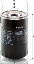 Mann-Filter W 1150/2 - Масляный фильтр autospares.lv