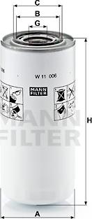 Mann-Filter W 11 006 - Масляный фильтр autospares.lv