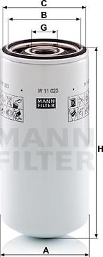 Mann-Filter W 11 023 - Масляный фильтр autospares.lv