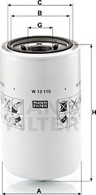 Mann-Filter W 13 110 - Масляный фильтр autospares.lv