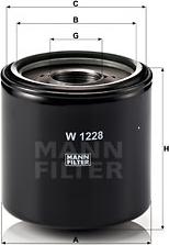 Mann-Filter W 1228 - Масляный фильтр autospares.lv