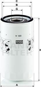 Mann-Filter W 1223 - Масляный фильтр autospares.lv