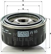 Mann-Filter W 85 - Масляный фильтр autospares.lv