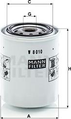 Mann-Filter W 8010 - Масляный фильтр autospares.lv