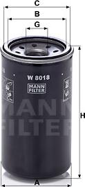 Mann-Filter W 8018 - Масляный фильтр autospares.lv