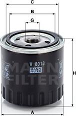 Mann-Filter W 8013 - Масляный фильтр autospares.lv