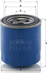 Mann-Filter W 8017 - Масляный фильтр autospares.lv