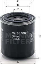 Mann-Filter W 815/81 - Масляный фильтр autospares.lv