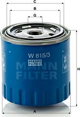 Mann-Filter W 815/3 - Масляный фильтр autospares.lv
