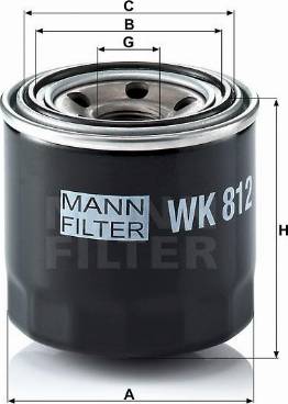 Mann-Filter W 812 - Масляный фильтр autospares.lv