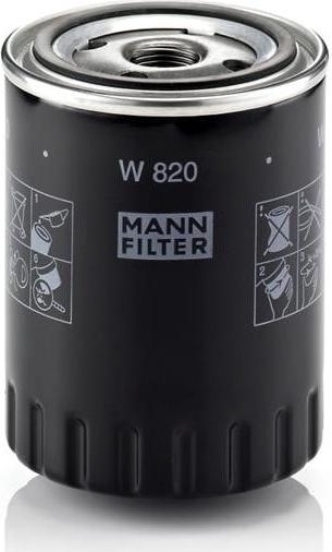 Mann-Filter W 820 - Масляный фильтр autospares.lv