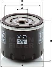 Mann-Filter W 79 - Масляный фильтр autospares.lv