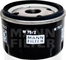 Mann-Filter W 75/2 - Масляный фильтр autospares.lv
