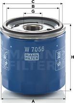 Mann-Filter W 7056 - Масляный фильтр autospares.lv