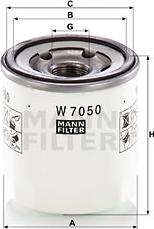 Mann-Filter W 7050 - Масляный фильтр autospares.lv