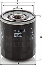 Mann-Filter W 7058 - Масляный фильтр autospares.lv