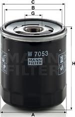 Mann-Filter W 7053 - Масляный фильтр autospares.lv