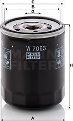 Mann-Filter W 7063 - Масляный фильтр autospares.lv
