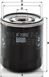 Mann-Filter W 7062 - Масляный фильтр autospares.lv