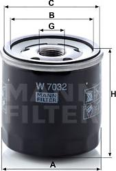 Mann-Filter W 7032 - Масляный фильтр autospares.lv