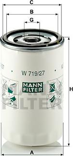 Mann-Filter W 719/27 - Масляный фильтр autospares.lv