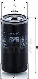 Mann-Filter W 723/3 - Масляный фильтр autospares.lv