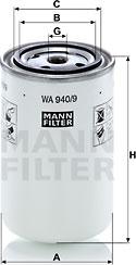 Mann-Filter WA 940/9 - Фильтр охлаждающей жидкости autospares.lv