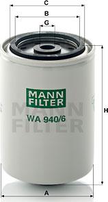 Mann-Filter WA 940/6 - Фильтр охлаждающей жидкости autospares.lv