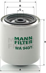 Mann-Filter WA 940/1 - Фильтр охлаждающей жидкости autospares.lv