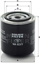 Mann-Filter WA 923/3 - Фильтр охлаждающей жидкости autospares.lv