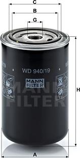 Mann-Filter WD 940/19 - Масляный фильтр autospares.lv