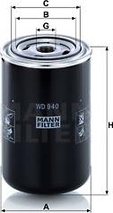 Mann-Filter WD 940 - Масляный фильтр autospares.lv