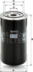 Mann-Filter WD 950/2 - Гидрофильтр, автоматическая коробка передач autospares.lv