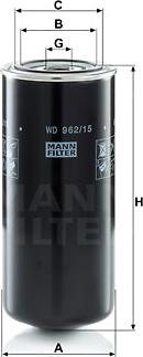Mann-Filter WD 962/15 - Масляный фильтр autospares.lv