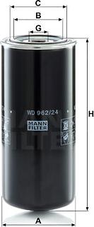 Mann-Filter WD 962/24 - Масляный фильтр autospares.lv