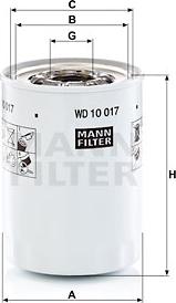 Mann-Filter WD 10 017 x - Фильтр, система рабочей гидравлики autospares.lv