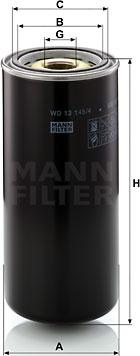 Mann-Filter WD 13 145/4 - Масляный фильтр autospares.lv